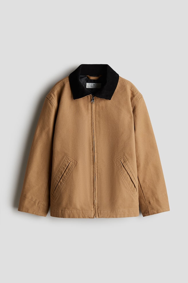 Куртка из хлопчатобумажной ткани H&M, коричневый 
Куртка из хлопчатобумажной ткани H&M, коричневый