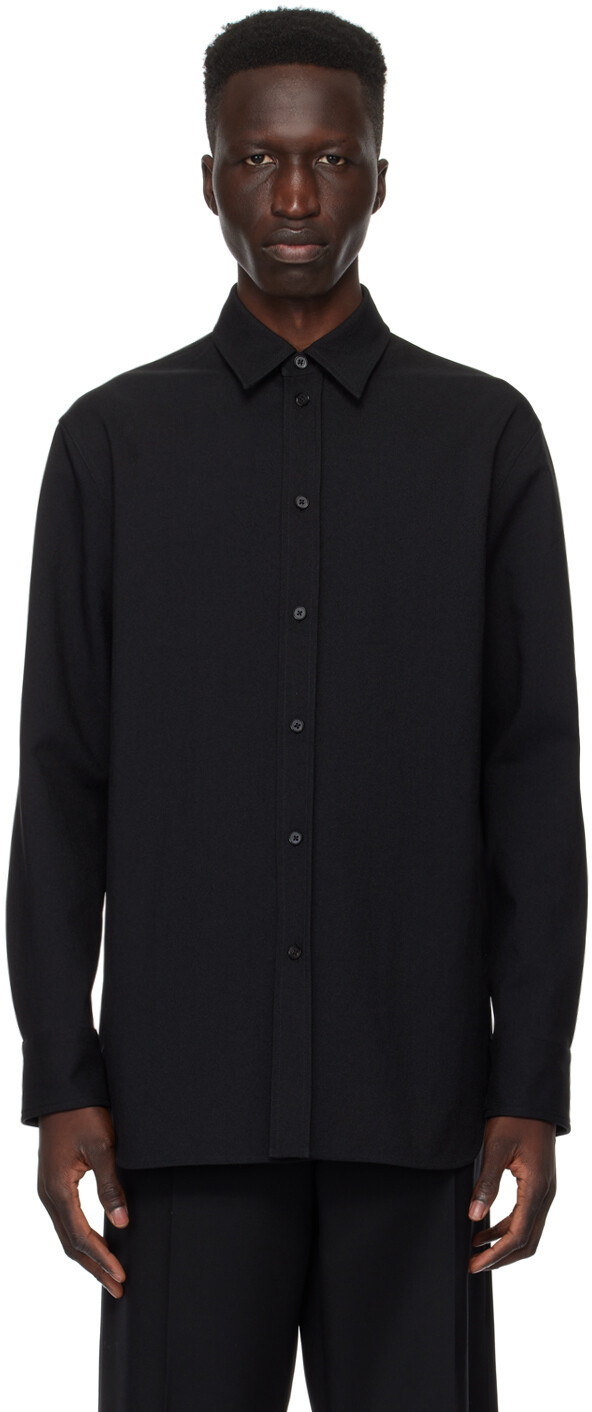 Черная рубашка на пуговицах Jil Sander
Черная рубашка на пуговицах Jil Sander