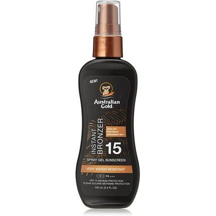 Spf 15 Гель-спрей с солнцезащитным бронзатором 100мл, Australian Gold
Spf 15 Гель-спрей с солнцезащитным бронзатором 100мл, Australian Gold