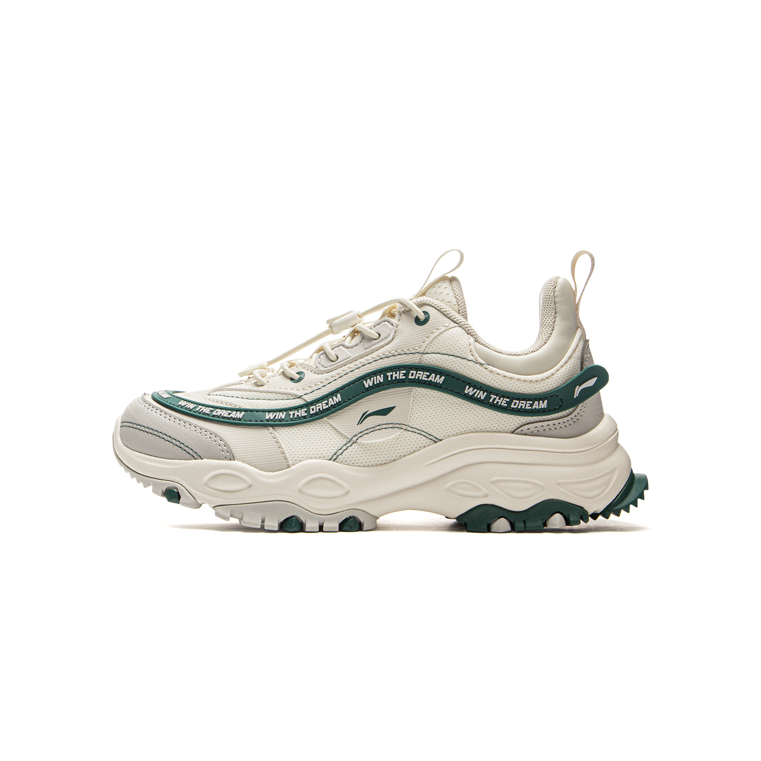 Низкие амортизирующие детские кроссовки цвета экрю для повседневной носки LINING YOUNG, экрю/белый 
Низкие амортизирующие детские кроссовки цвета экрю для повседневной носки LINING YOUNG, экрю/белый