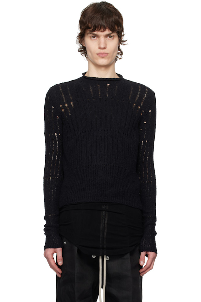 Свитер круглый воротник укороченный байкерский Hollywood Rick Owens, черный
Свитер круглый воротник укороченный байкерский Hollywood Rick Owens, черный