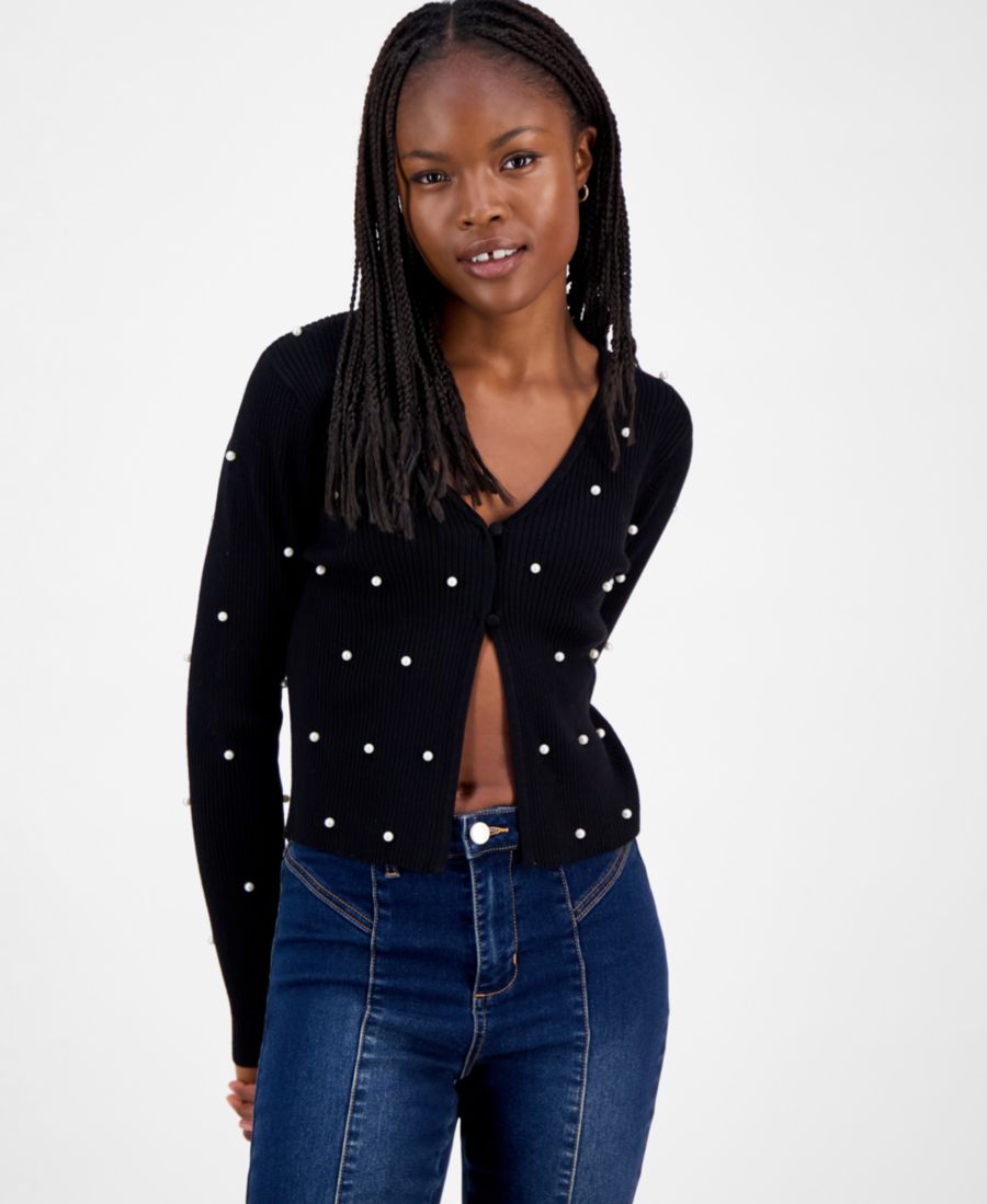 Детский кардиган в рубчик с имитацией жемчуга Madden Girl, Black
Детский кардиган в рубчик с имитацией жемчуга Madden Girl, Black