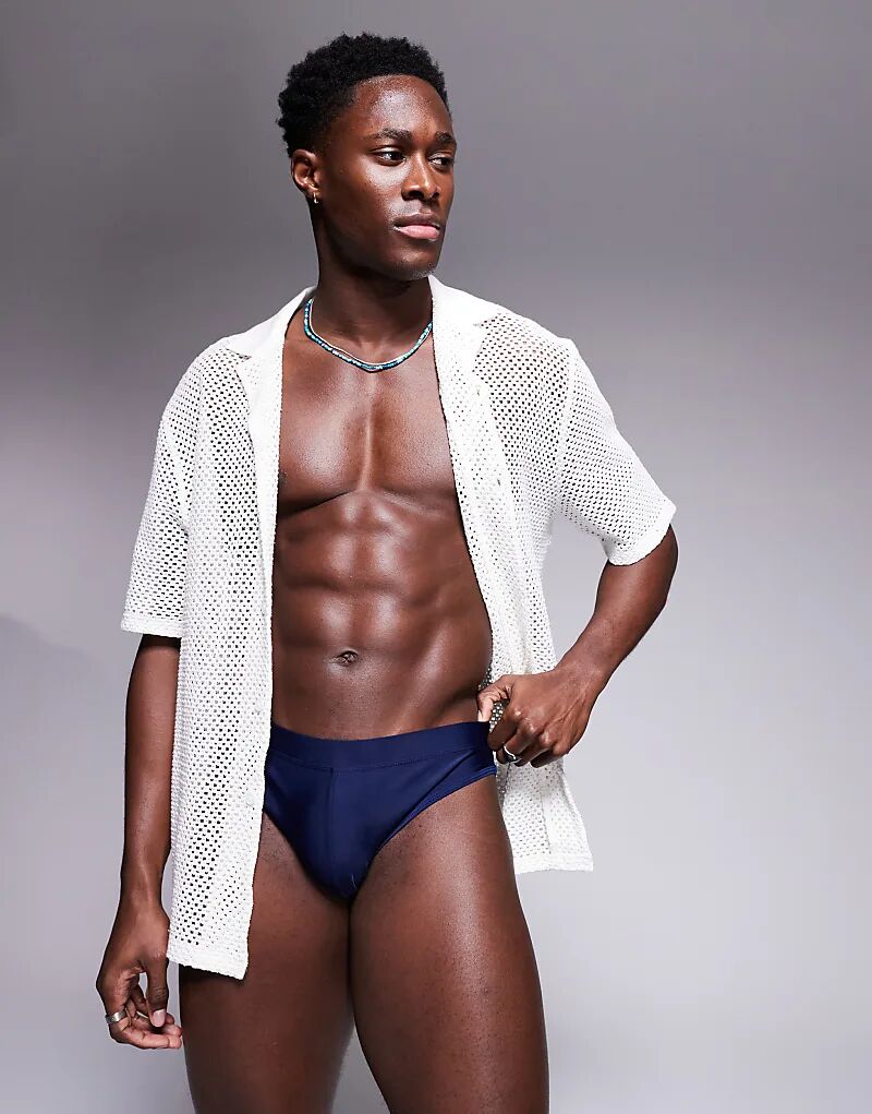 Плавки темно-синего цвета ASOS DESIGN
Плавки темно-синего цвета ASOS DESIGN