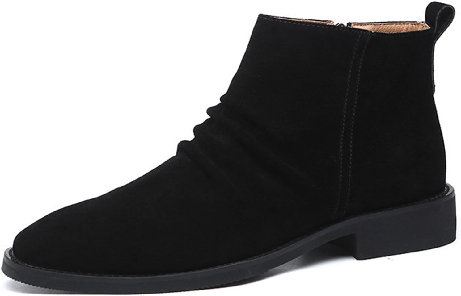 Мужские замшевые ботинки Челси, модный заостренный носок, боковая молния, без шнуровки, низкий каблук, деловые повседневные классические удобные ботинки-Чакка до щиколотки для работы в офисе Nengmaon, черный
Мужские замшевые ботинки Челси, модный заостренный носок, боковая молния, без шнуровки, низкий каблук, деловые повседневные классические удобные ботинки-Чакка до щиколотки для работы в офисе Nengmaon, черный