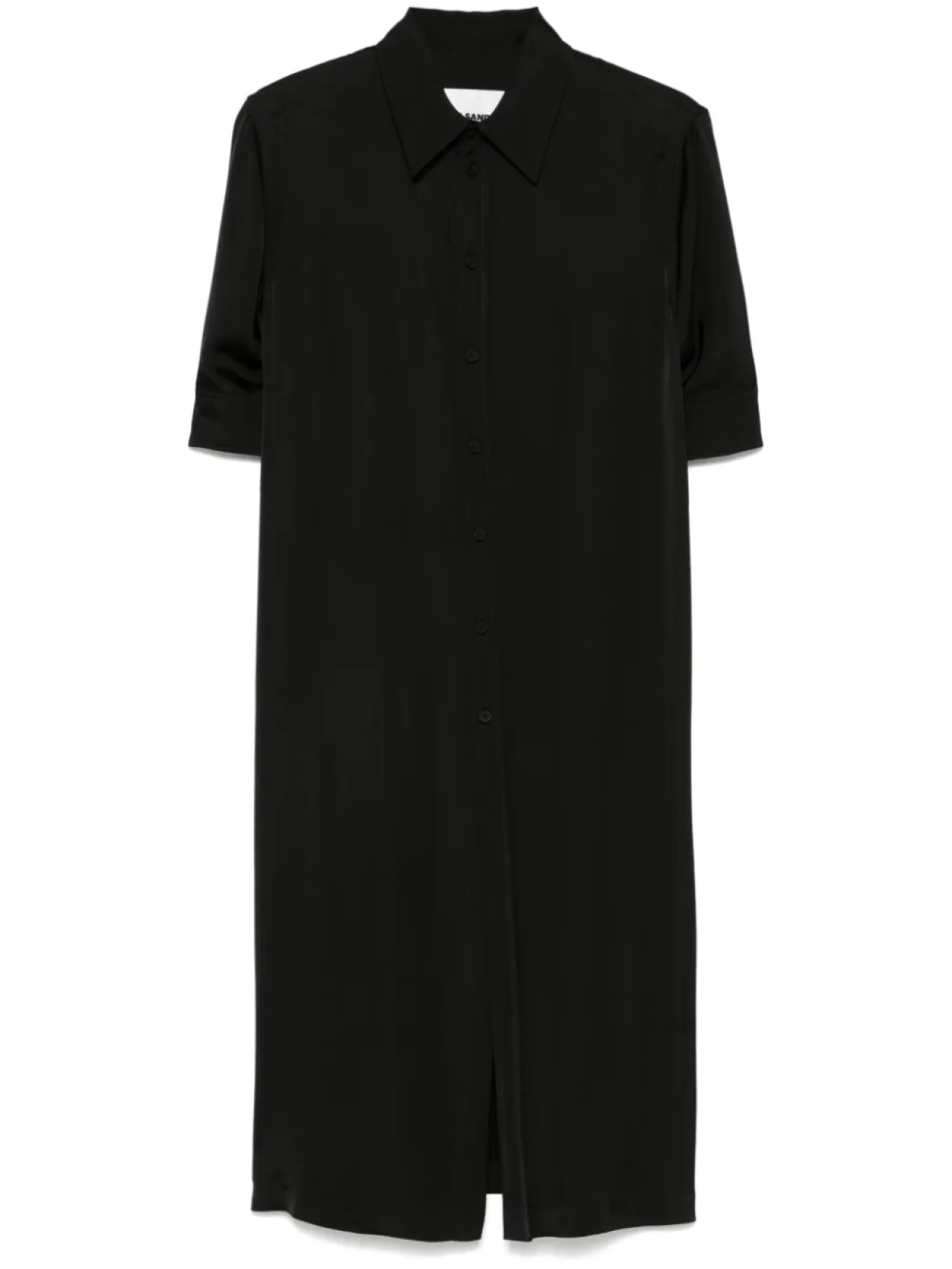 Платье-рубашка миди из атласа Jil Sander, черный
Платье-рубашка миди из атласа Jil Sander, черный