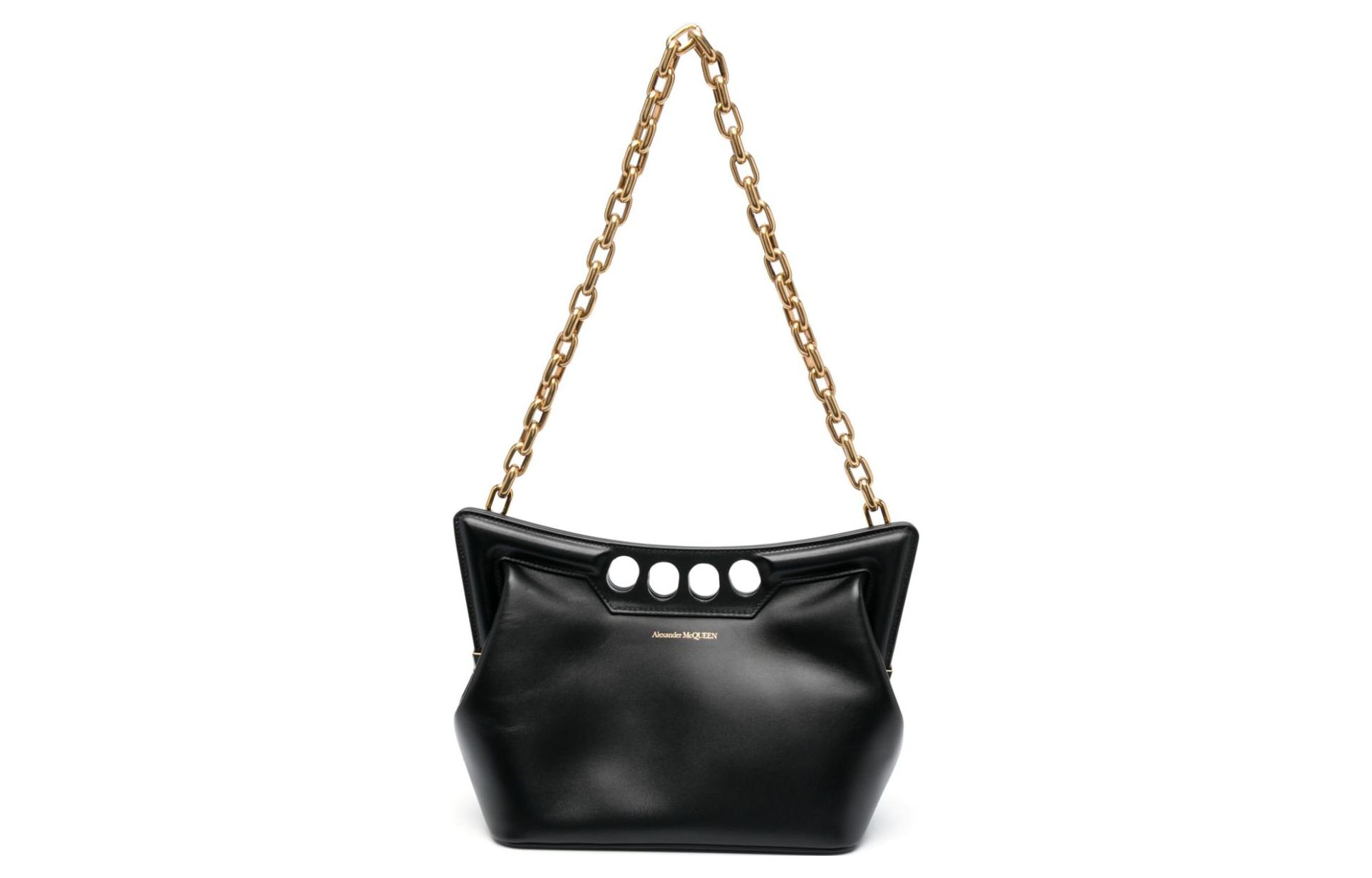 Сумка через плечо из телячьей кожи женская черная Alexander McQueen
Сумка через плечо из телячьей кожи женская черная Alexander McQueen