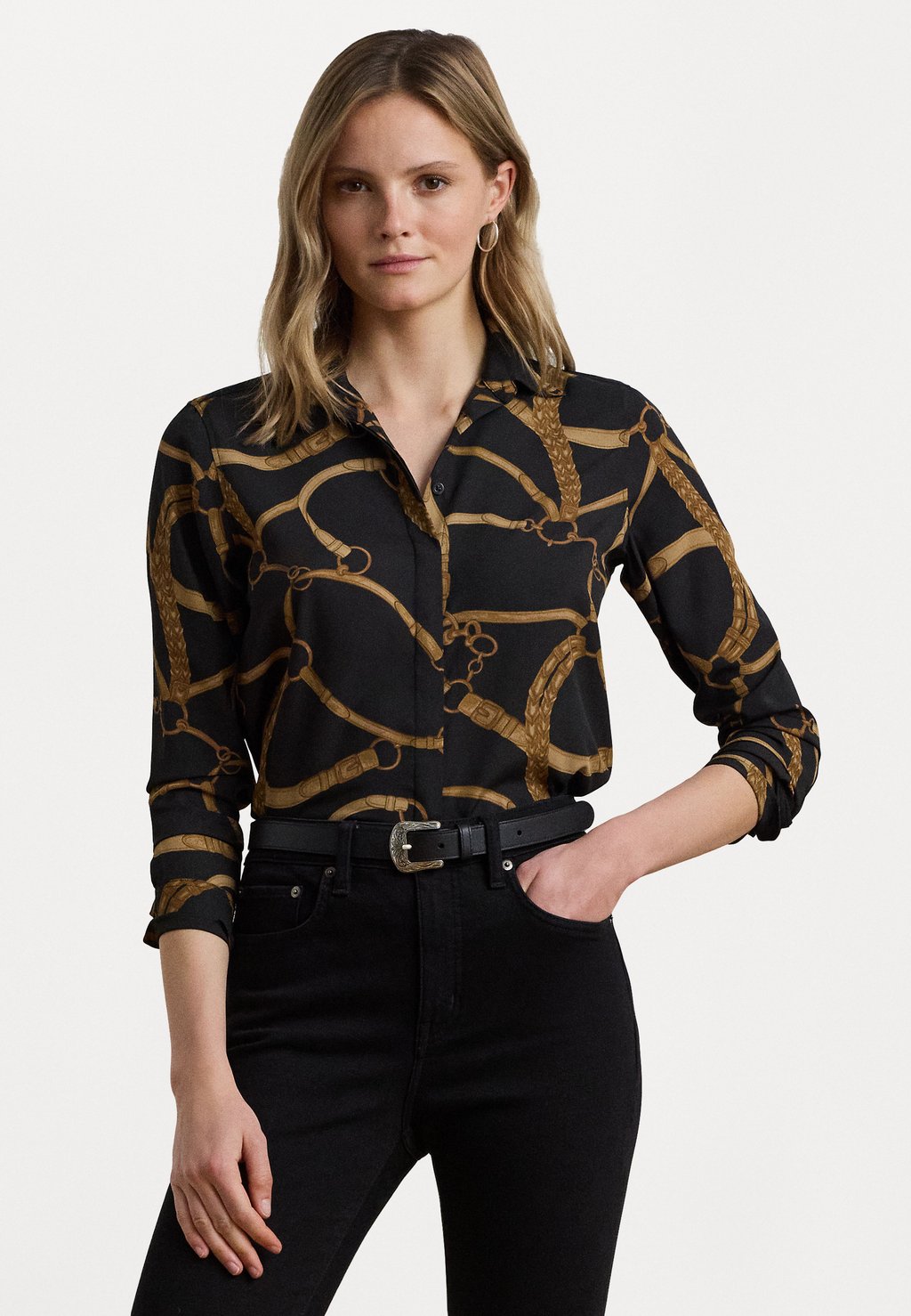 Блузка на пуговицах CLASSIC FIT BELTING PRINT CREPE SHIRT Lauren Ralph Lauren, черный
Блузка на пуговицах CLASSIC FIT BELTING PRINT CREPE SHIRT Lauren Ralph Lauren, черный