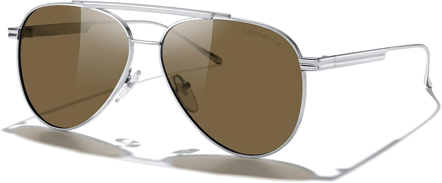 Классические поляризованные солнцезащитные очки-авиаторы MERRY для женщин и мужчин, ретро-очки для вождения, защита от УФ-излучения UV400, металлизированные солнцезащитные очки MERRY'S, Silver Frame/Brown Lens
Классические поляризованные солнцезащитные очки-авиаторы MERRY для женщин и мужчин, ретро-очки для вождения, защита от УФ-излучения UV400, металлизированные солнцезащитные очки MERRY'S, Silver Frame/Brown Lens