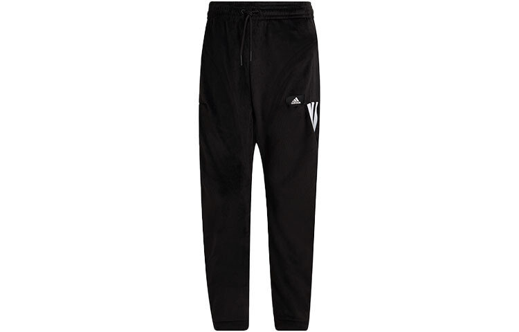 Трикотажные спортивные штаны мужские черные Adidas, черный 
Трикотажные спортивные штаны мужские черные Adidas, черный