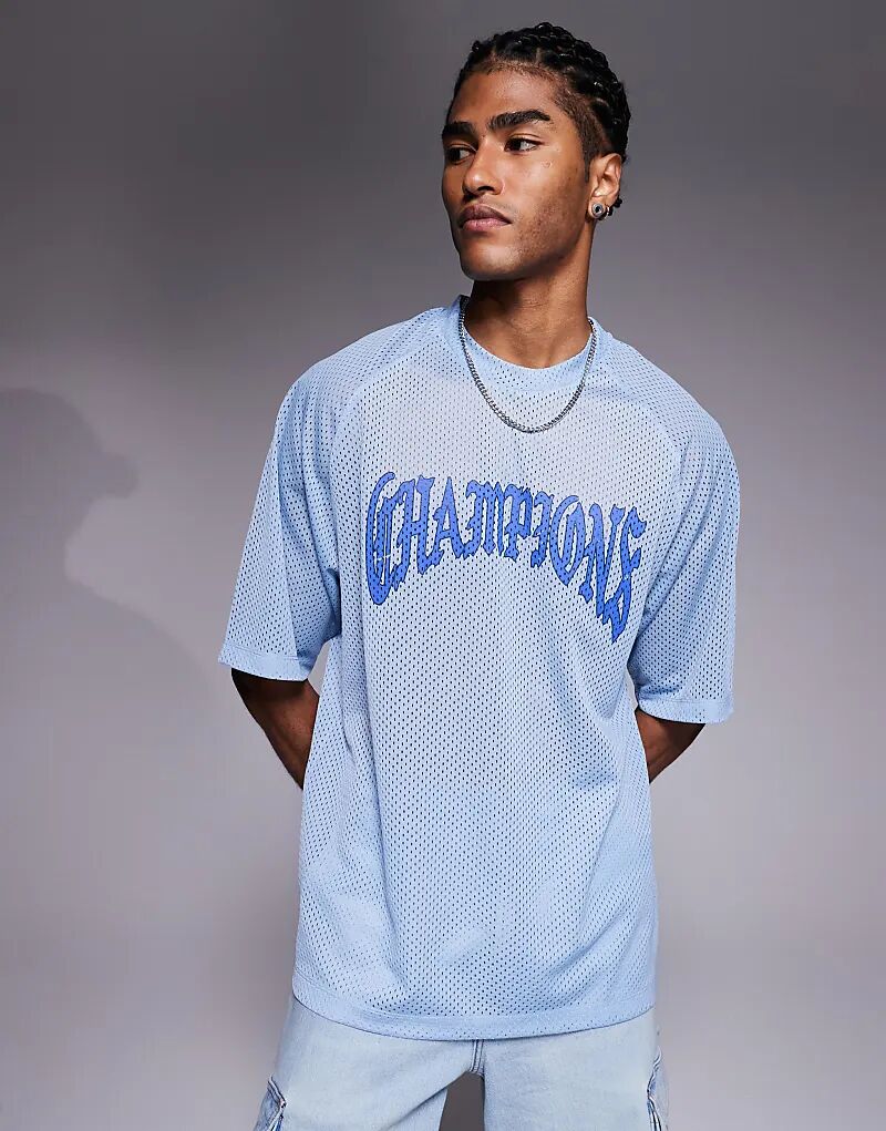 Футболка свободного кроя реглан ASOS DESIGN с изображением чемпионов из синего материала Airtex
Футболка свободного кроя реглан ASOS DESIGN с изображением чемпионов из синего материала Airtex