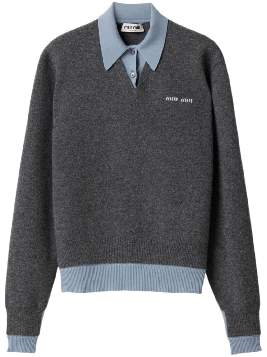 Miu Miu многослойная рубашка поло, серый
Miu Miu многослойная рубашка поло, серый