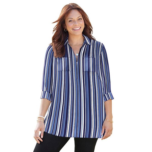 Женская футболка-туника Breezeway с полумолнией plus size petite Catherines, Navy Stripe, Синий, Женская футболка-туника Breezeway с полумолнией plus size petite Catherines, Navy Stripe
Женская футболка-туника Breezeway с полумолнией plus size petite Catherines, Navy Stripe, Синий, Женская футболка-туника Breezeway с полумолнией plus size petite Catherines, Navy Stripe