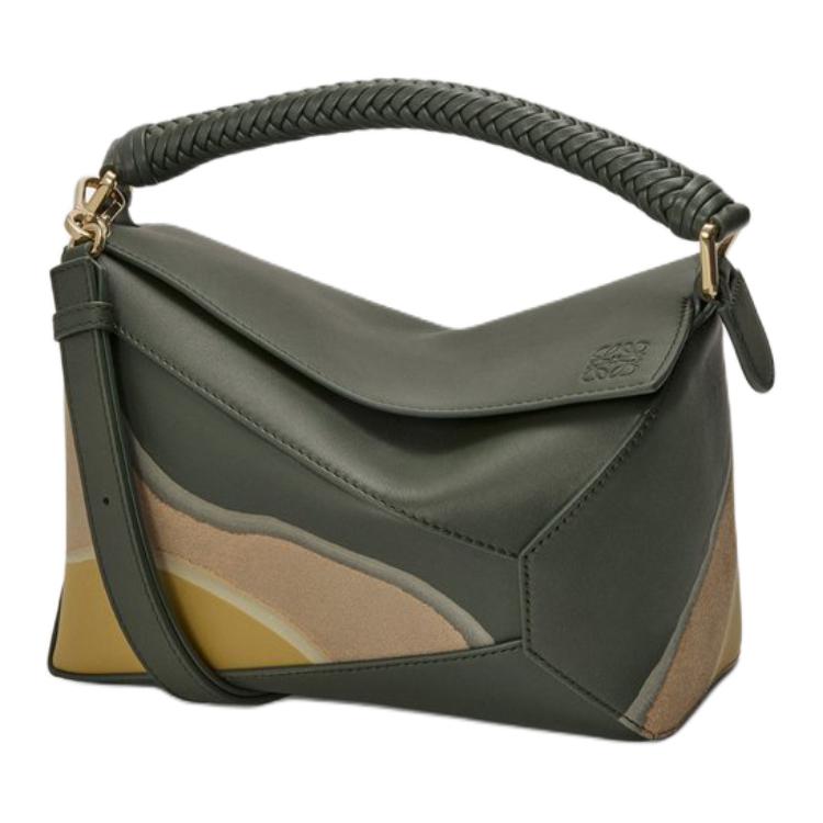 Loewe Женская сумка на одно плечо Puzzle из телячьей кожи, маленькая, зеленая с разноцветными элементами
Loewe Женская сумка на одно плечо Puzzle из телячьей кожи, маленькая, зеленая с разноцветными элементами