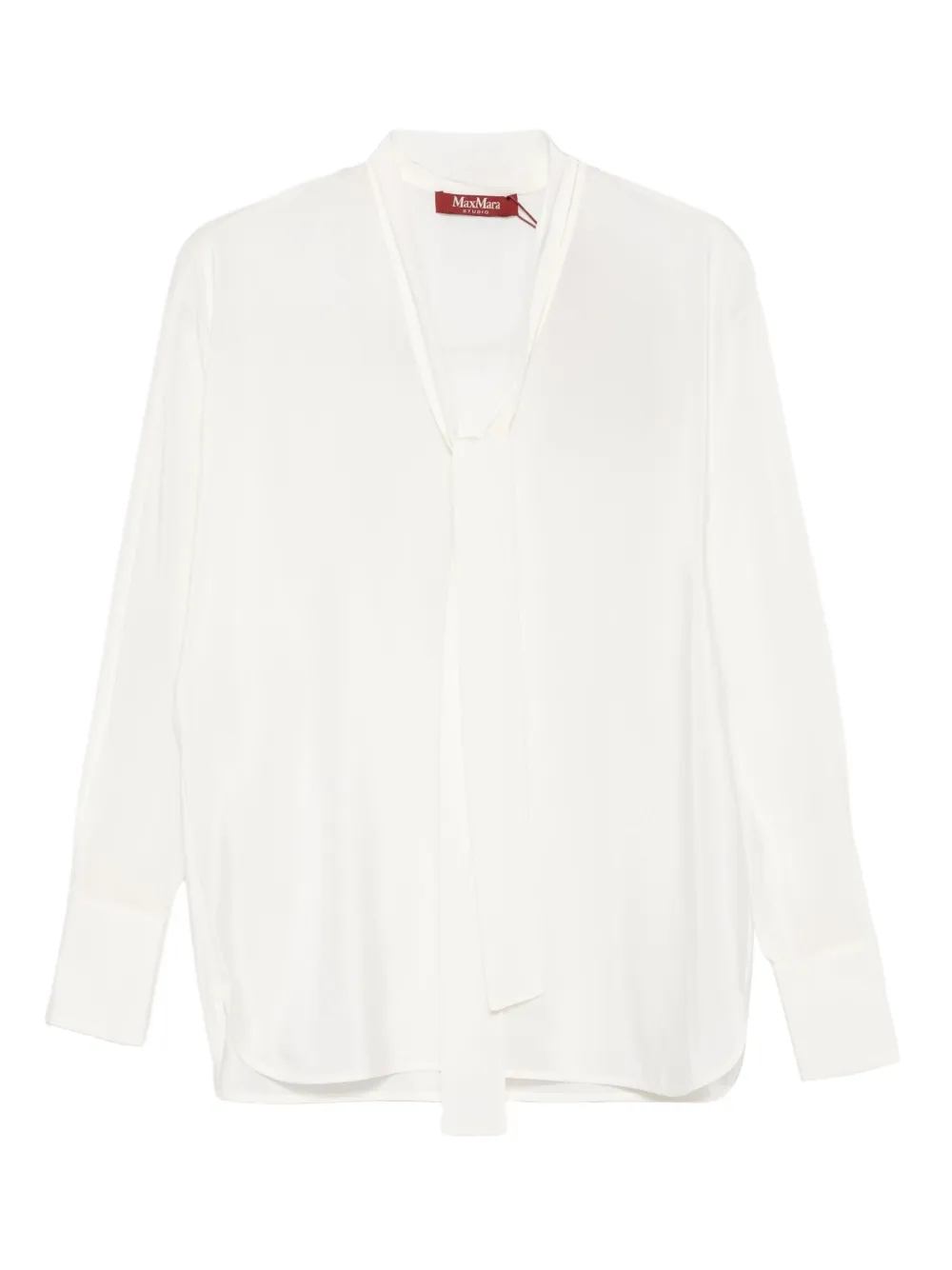Шелковая блузка с завязкой на шее MAX MARA, белый
Шелковая блузка с завязкой на шее MAX MARA, белый