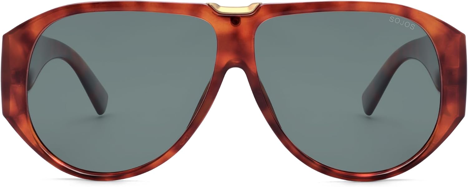 Солнцезащитные очки-авиаторы SOJOS большого размера, поляризованные, для женщин и мужчин, в стиле ретро, модные, винтажные, большие, квадратные, в форме щита, модель SJ2392, Red Tortoise/Grey
Солнцезащитные очки-авиаторы SOJOS большого размера, поляризованные, для женщин и мужчин, в стиле ретро, модные, винтажные, большие, квадратные, в форме щита, модель SJ2392, Red Tortoise/Grey