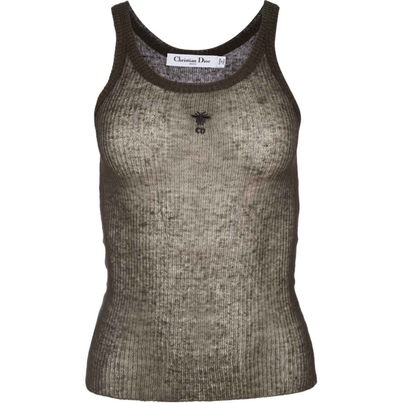 DIOR Топ-майка женская оливковый
DIOR Топ-майка женская оливковый