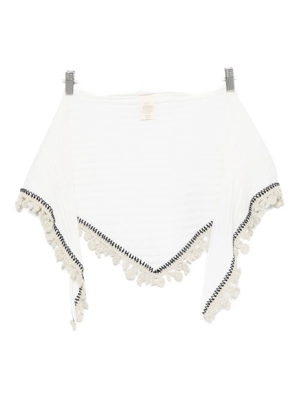 Шерстяной шарф с вязаными крючком отделкой Cordera, нейтральный
Шерстяной шарф с вязаными крючком отделкой Cordera, нейтральный