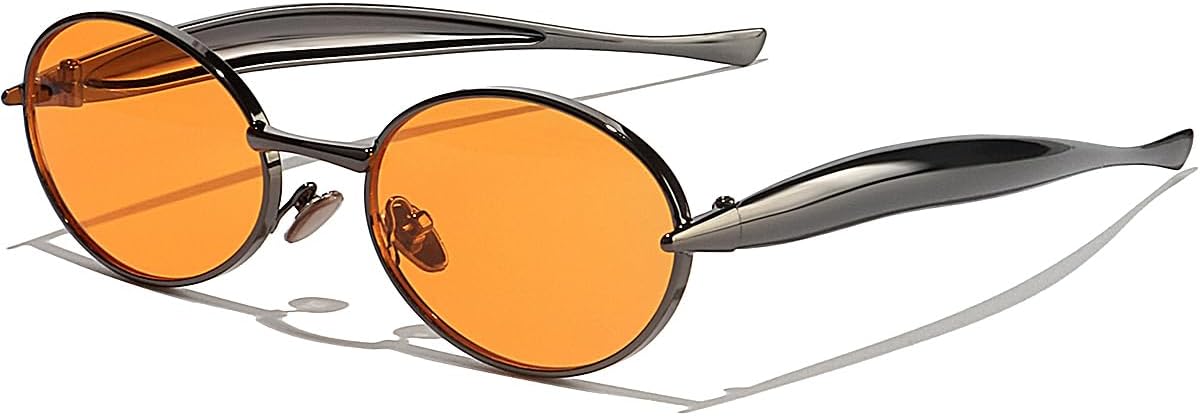 Ретро-очки овальной формы для женщин и мужчин - классические винтажные модные очки 90-х с защитой от УФ-излучения UV400, золотистая металлическая оправа GFUIARA, Gun-orange
Ретро-очки овальной формы для женщин и мужчин - классические винтажные модные очки 90-х с защитой от УФ-излучения UV400, золотистая металлическая оправа GFUIARA, Gun-orange