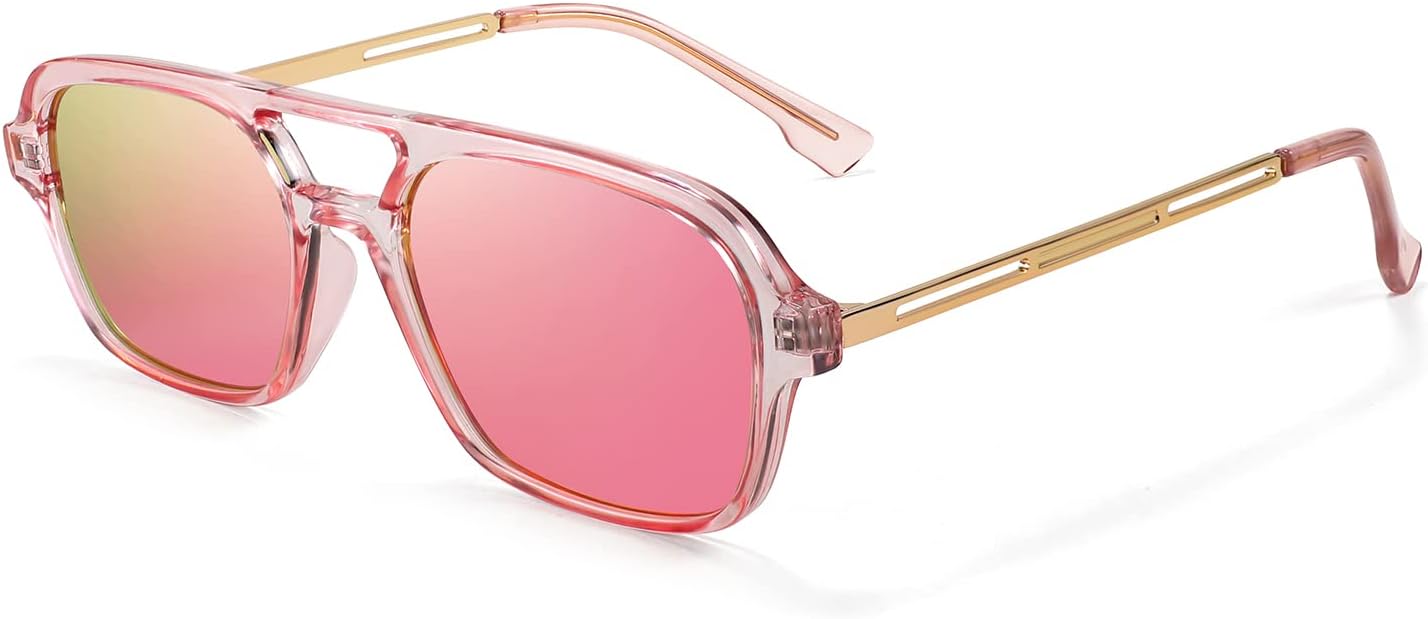 Винтажные квадратные солнцезащитные очки-авиаторы FEISEDY 70-х годов, плоские, металлические, для женщин и мужчин, модель B2752, Transparent Pink Frame/Pink Mirrored Lens
Винтажные квадратные солнцезащитные очки-авиаторы FEISEDY 70-х годов, плоские, металлические, для женщин и мужчин, модель B2752, Transparent Pink Frame/Pink Mirrored Lens