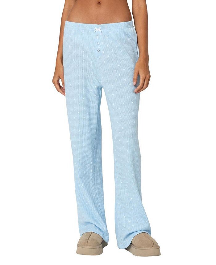 Вафельные брюки Edikted с принтом лепестков, синий
Вафельные брюки Edikted с принтом лепестков, синий