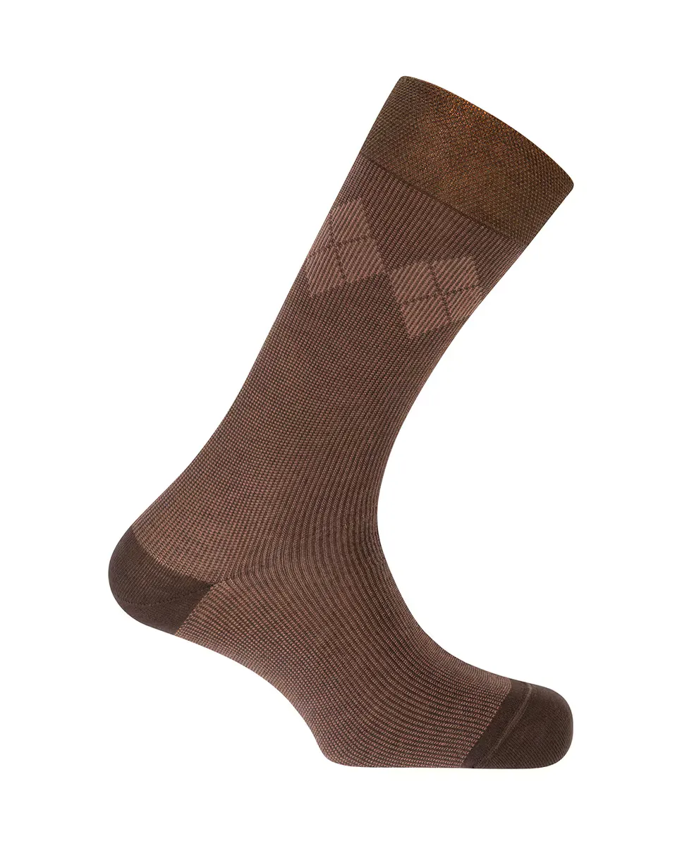 Мужские хлопковые носки с коричневыми ромбами Punto Blanco
Мужские хлопковые носки с коричневыми ромбами Punto Blanco