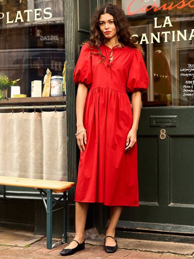 Платье миди из чистой органической хлопковой ткани Rose Baukjen, Crimson Red
Платье миди из чистой органической хлопковой ткани Rose Baukjen, Crimson Red