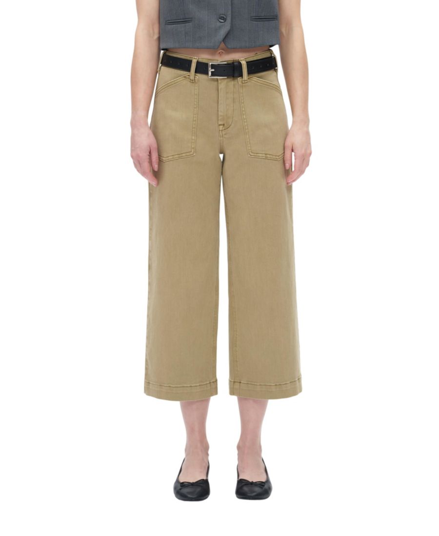 Женские джинсы-капри со средней посадкой, широкими штанинами и накладными карманами BAYEAS, Khaki
Женские джинсы-капри со средней посадкой, широкими штанинами и накладными карманами BAYEAS, Khaki