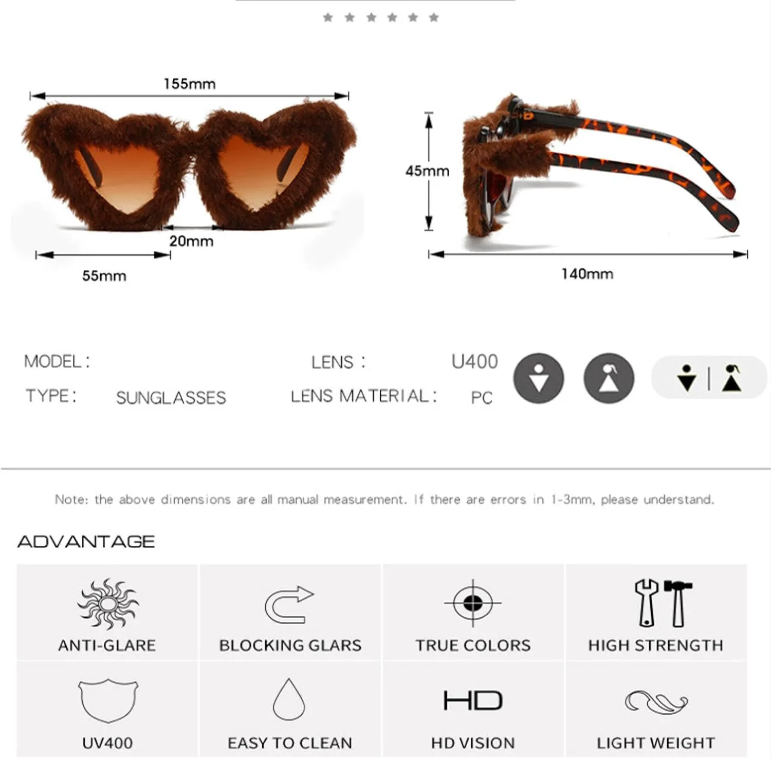 Сексуальные солнцезащитные очки в форме сердца из мягкого меха и бархата для женщин, модные, ручной работы, с защитой от УФ-излучения UV400 TVTBBVV, C6white-black
Сексуальные солнцезащитные очки в форме сердца из мягкого меха и бархата для женщин, модные, ручной работы, с защитой от УФ-излучения UV400 TVTBBVV, C6white-black