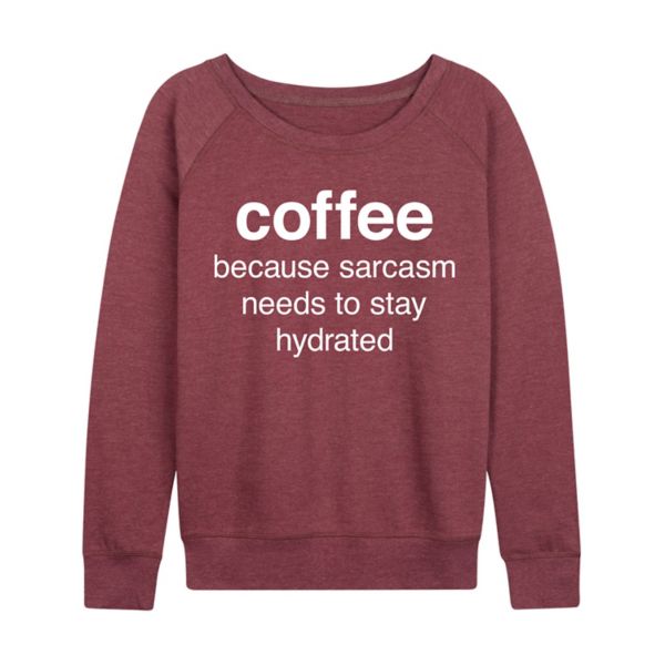 Женская кофейная футболка с длинным рукавом из французского велюра "Сарказм" Licensed Character, красный 
Женская кофейная футболка с длинным рукавом из французского велюра "Сарказм" Licensed Character, красный