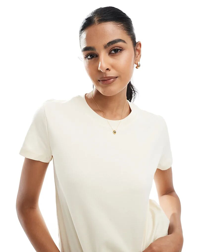 Футболка Bershka с короткими рукавами из плотного хлопка бежевого цвета 
Футболка Bershka с короткими рукавами из плотного хлопка бежевого цвета