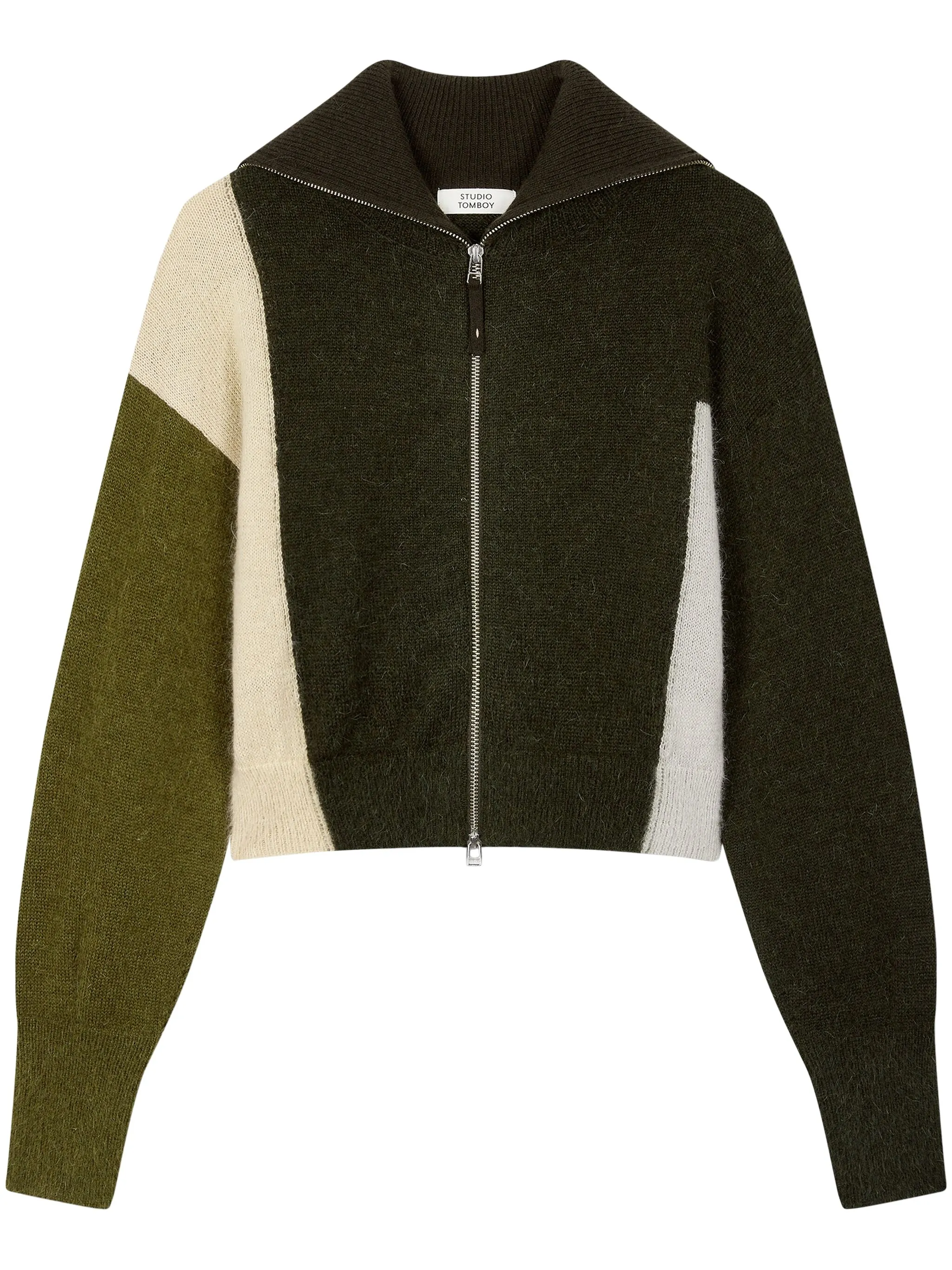 Кардиган в стиле колор-блок Studio Tomboy, зеленый
Кардиган в стиле колор-блок Studio Tomboy, зеленый