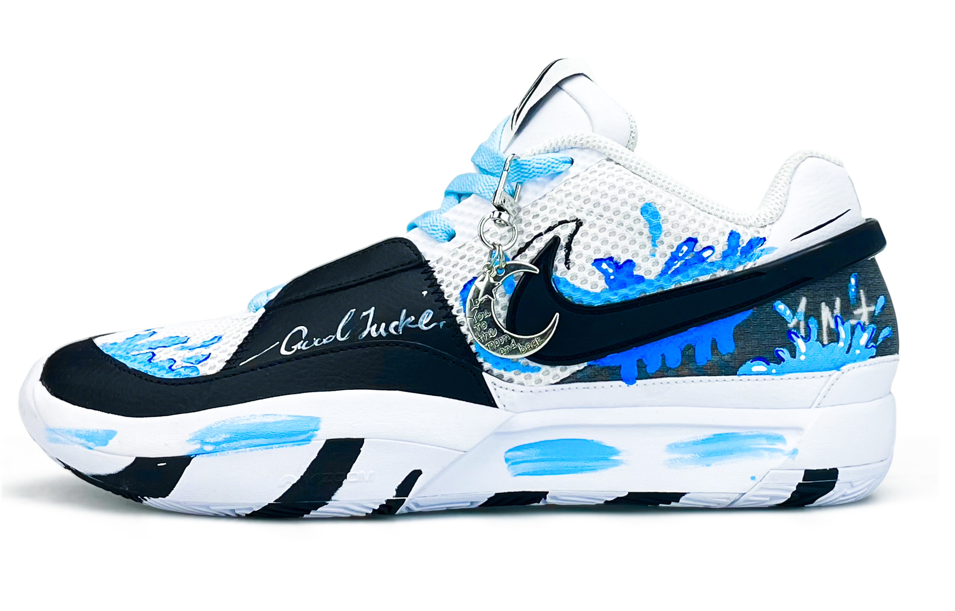 Nike Баскетбольные кроссовки Ja 1 Ja Morant 1 с амортизацией, износостойкими и низкими подошвами, мужские, сине-белые
Nike Баскетбольные кроссовки Ja 1 Ja Morant 1 с амортизацией, износостойкими и низкими подошвами, мужские, сине-белые