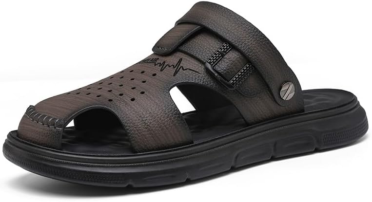 Мужские кожаные сандалии с закрытым носком, прогулочные, повседневные, пляжные, с нескользящей подошвой из пены с эффектом памяти, летние, для улицы, спортивные, регулируемые, удобные Cuzudin, серый
Мужские кожаные сандалии с закрытым носком, прогулочные, повседневные, пляжные, с нескользящей подошвой из пены с эффектом памяти, летние, для улицы, спортивные, регулируемые, удобные Cuzudin, серый