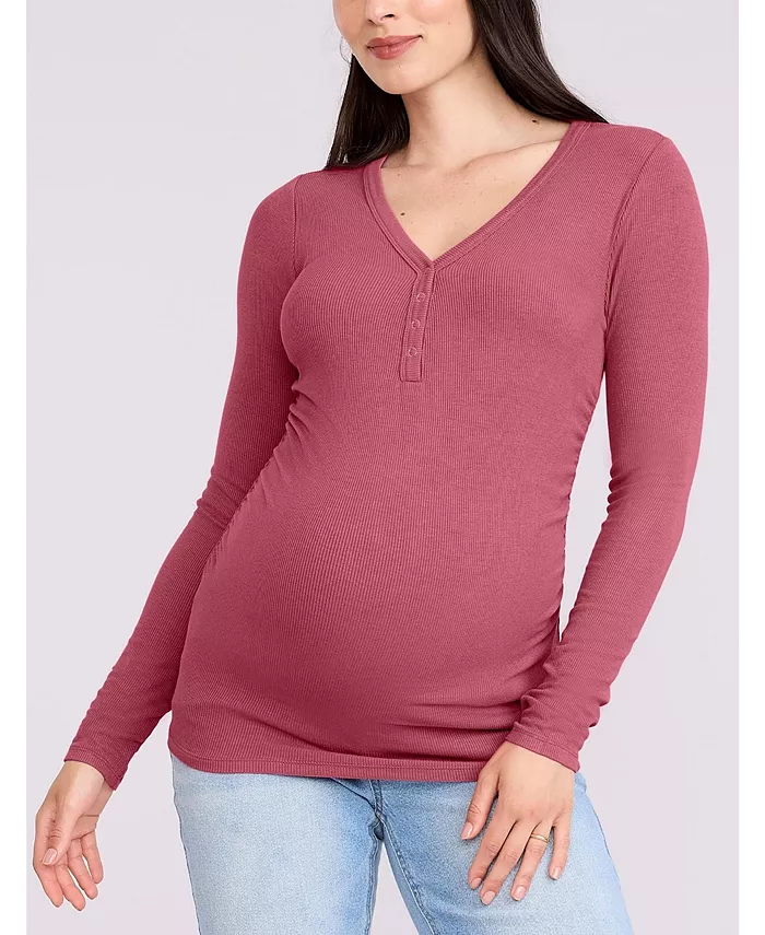 Женская футболка хенли с V-образным вырезом и длинными рукавами, присборенными по бокам – Motherhood Maternity, розовый
Женская футболка хенли с V-образным вырезом и длинными рукавами, присборенными по бокам – Motherhood Maternity, розовый