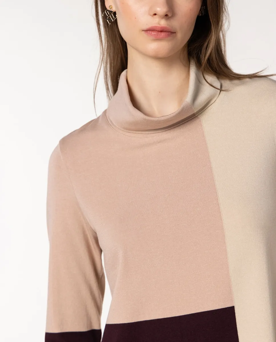 Женский свитер с геометрическим узором и воротником-гольф Naulover, бежевый
Женский свитер с геометрическим узором и воротником-гольф Naulover, бежевый