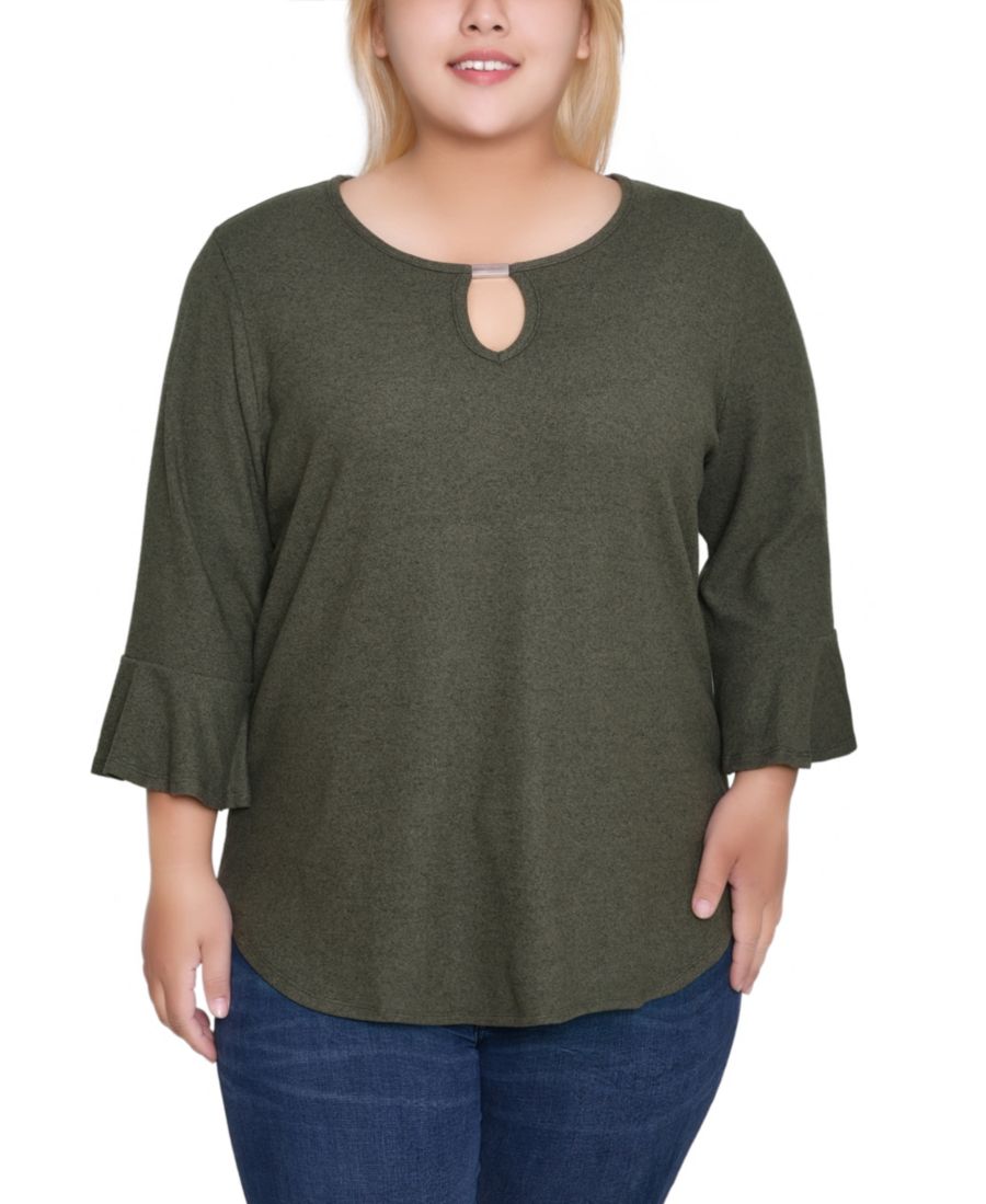 Топ больших размеров с рукавами-колоколами 3/4 NY Collection, Hunter Green
Топ больших размеров с рукавами-колоколами 3/4 NY Collection, Hunter Green