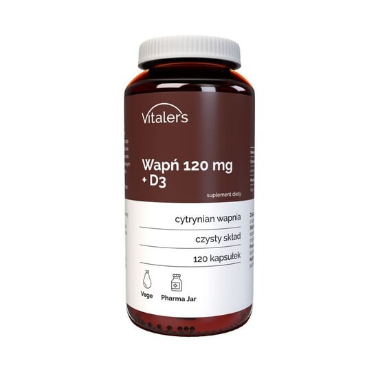 Vitaler's, Кальций 120 мг + D3, 120 капс.
Vitaler's, Кальций 120 мг + D3, 120 капс.