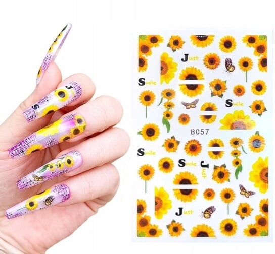 Наклейки для дизайна ногтей с узорами подсолнухов, Frezarkowo
Наклейки для дизайна ногтей с узорами подсолнухов, Frezarkowo
