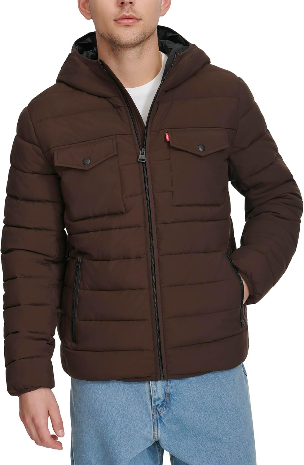 Водонепроницаемая куртка-пуховик Levi's Performance Stretch с капюшоном, Chocolate Brown
Водонепроницаемая куртка-пуховик Levi's Performance Stretch с капюшоном, Chocolate Brown