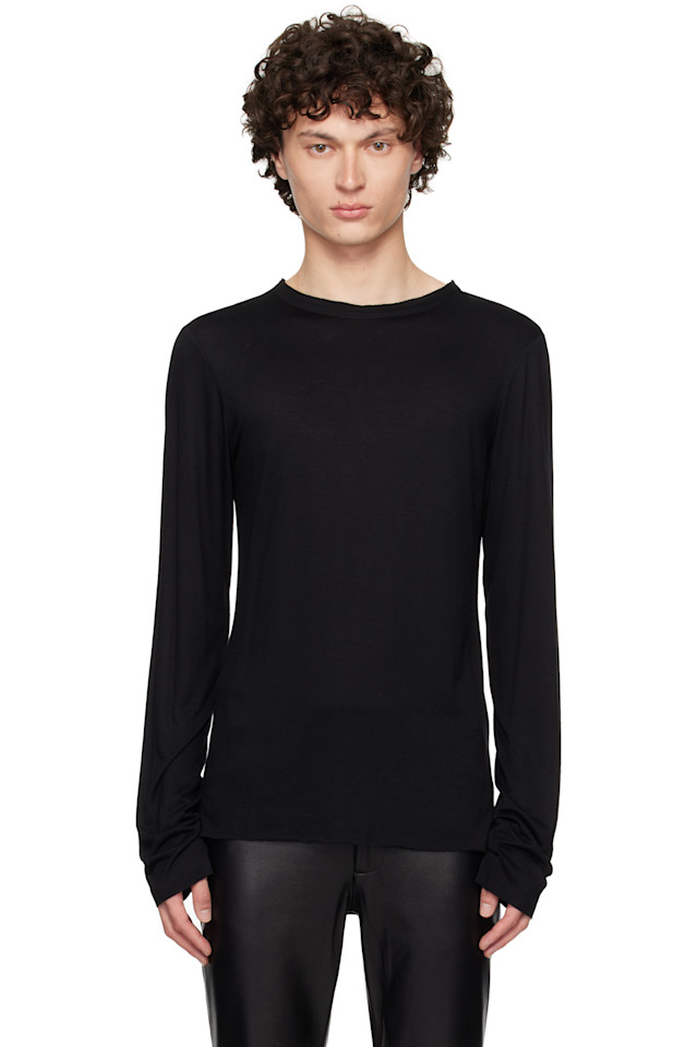 Футболка с длинным рукавом и атласной отделкой Aaron Esh, черный
Футболка с длинным рукавом и атласной отделкой Aaron Esh, черный