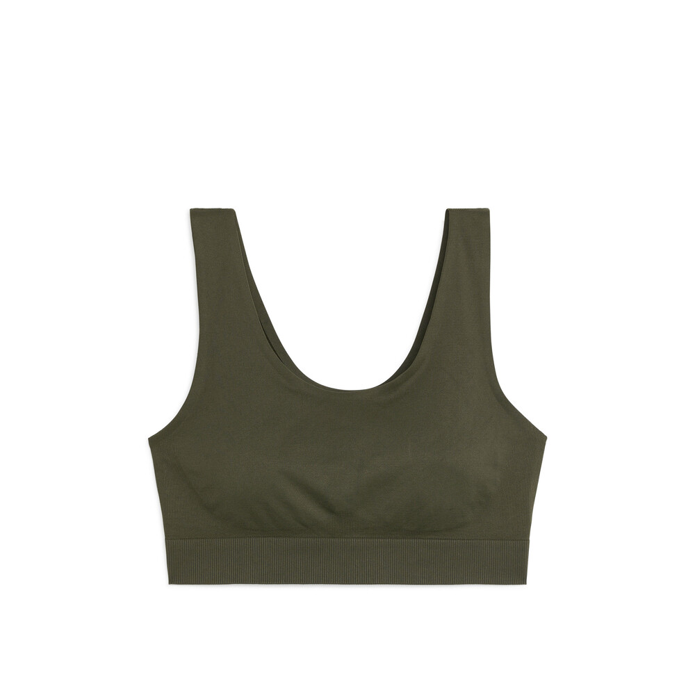 Бюстгальтер-стрейч Arket спортивный, темно-зеленый / хаки
Бюстгальтер-стрейч Arket спортивный, темно-зеленый / хаки