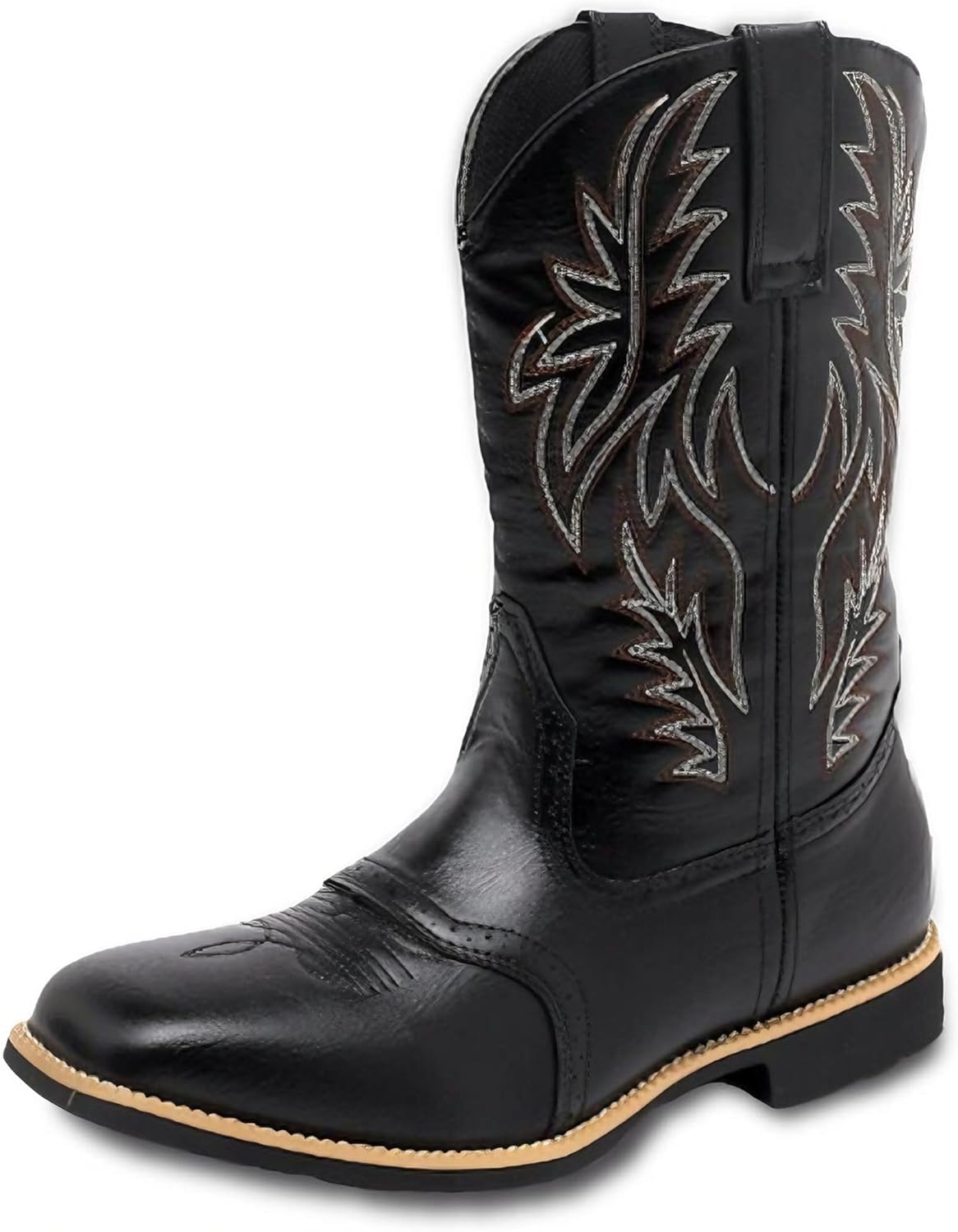 Мужские ковбойские сапоги V OPXIN, западные мужские сапоги с классической вышивкой, противоскользящие сапоги с квадратным носком, массивным каблуком и прочной короткой голенью для весны и осени, черный
Мужские ковбойские сапоги V OPXIN, западные мужские сапоги с классической вышивкой, противоскользящие сапоги с квадратным носком, массивным каблуком и прочной короткой голенью для весны и осени, черный