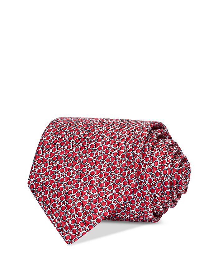 Шелковый галстук Classic Gancini Link FERRAGAMO, красный
Шелковый галстук Classic Gancini Link FERRAGAMO, красный