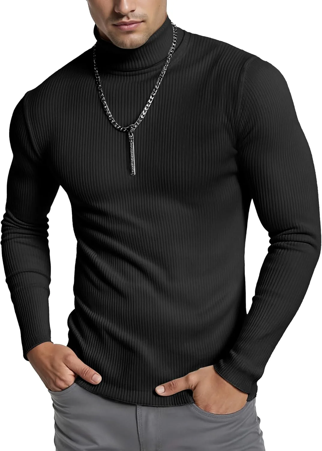 NY Threads мужской ребристый водолазка slim fit
NY Threads мужской ребристый водолазка slim fit