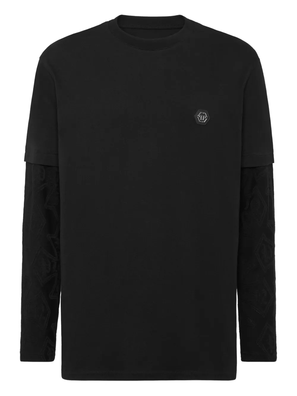 Футболка с двойными рукавами и нашивкой-логотипом Philipp Plein, черный
Футболка с двойными рукавами и нашивкой-логотипом Philipp Plein, черный