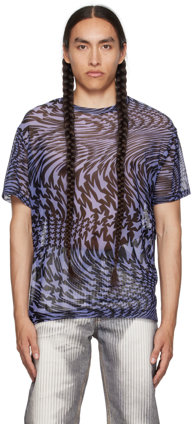 Футболка с синими и черными звездами Mugler
Футболка с синими и черными звездами Mugler