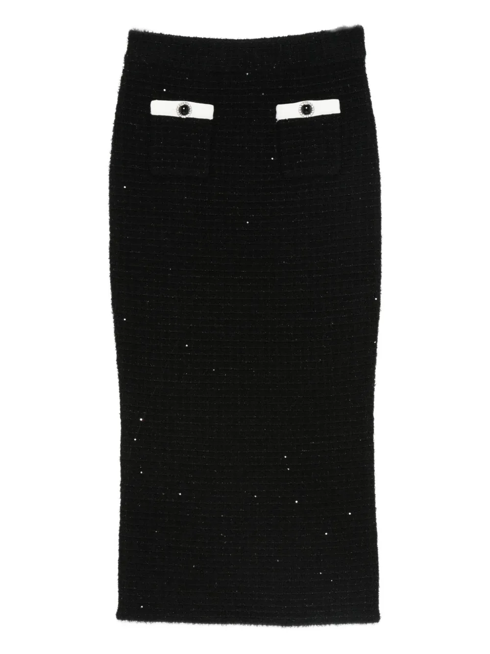 Юбка с карманом на пуговице Self-Portrait, черный
Юбка с карманом на пуговице Self-Portrait, черный