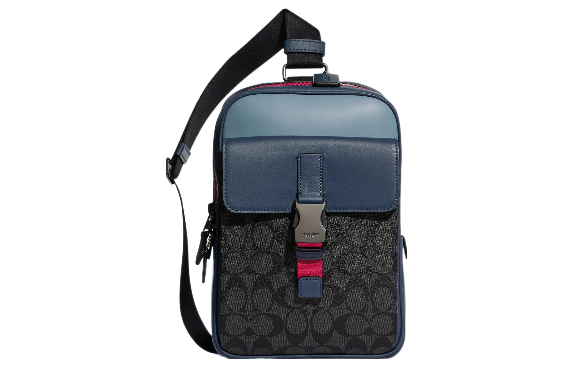 COACH Одноплечевая холщовая сумка через плечо малого размера унисекс черно-синяя
COACH Одноплечевая холщовая сумка через плечо малого размера унисекс черно-синяя