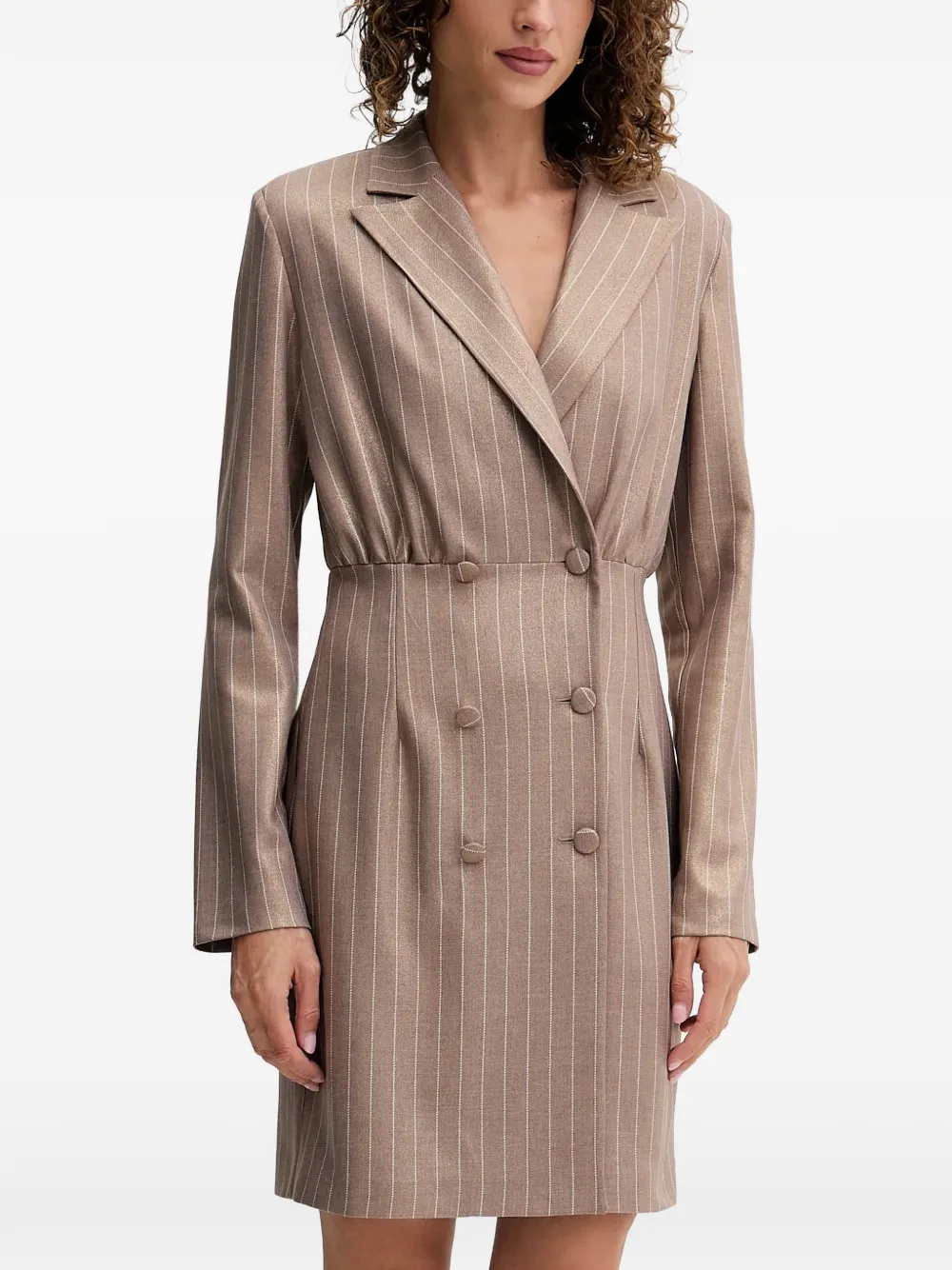 Платье в тонкую полоску двубортное Fracomina, нейтральный
Платье в тонкую полоску двубортное Fracomina, нейтральный