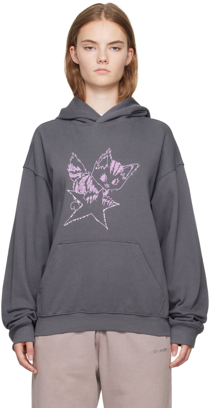 Серый Монстр Приталенная толстовка с капюшоном We11done, Charcoal
Серый Монстр Приталенная толстовка с капюшоном We11done, Charcoal